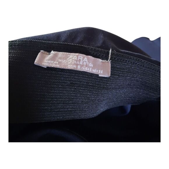 Zara Black Asymmetrical Pencil Skirt Mini Cocktail - Picture 2 of 4